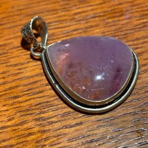 Chevron Sterling Amethyst Chevron Amethyst Pendant 9.01 grams